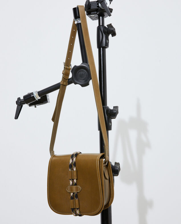 Pequeño bolso bandolera de cuero 6002c dark olive