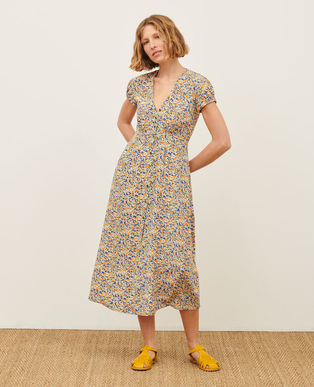 LUDIVINE - Vestido largo fluido 0661 zest blue