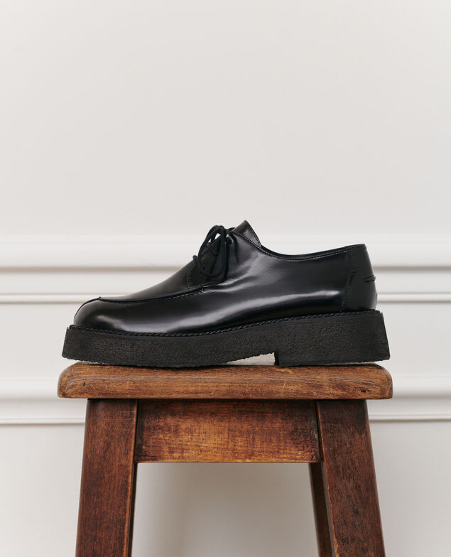 Zapatos Derby de cuero brillante 4216 black_beauty 2ws117