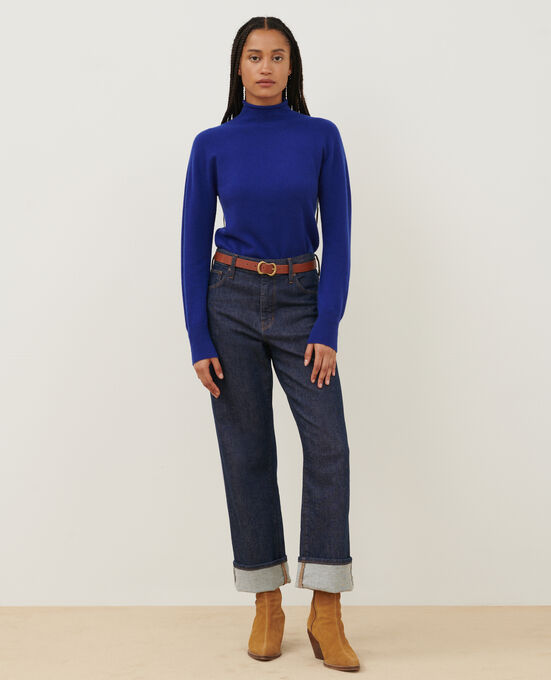 Jersey de cachemir A661 BLUE KNIT