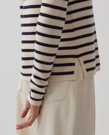 MADDY - Jersey marinero de lana merina 8842 01 offwhite 2wju244w21