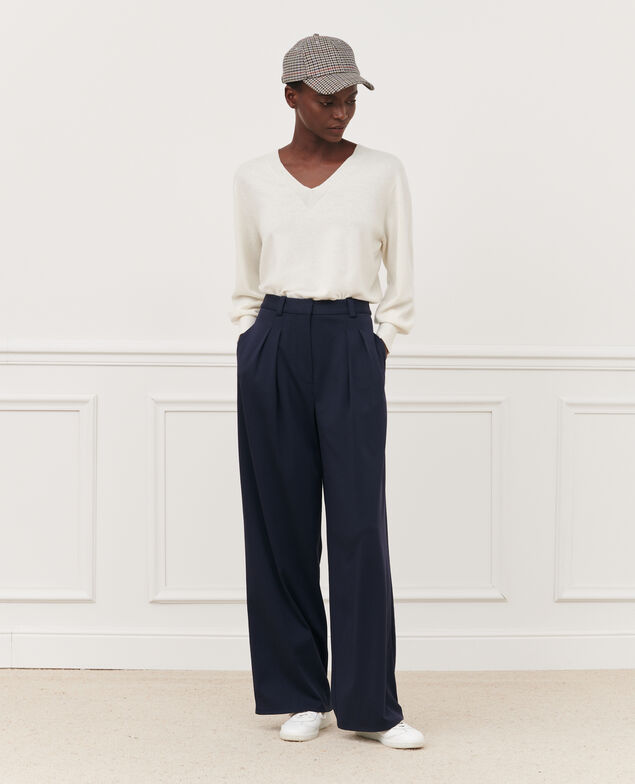 YVONNE - Pantalón ancho con pinzas