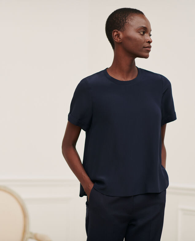 CORINNE - Camiseta de seda 7012c 69 navy