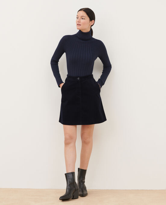 Falda corta de pana 8846 NAVY