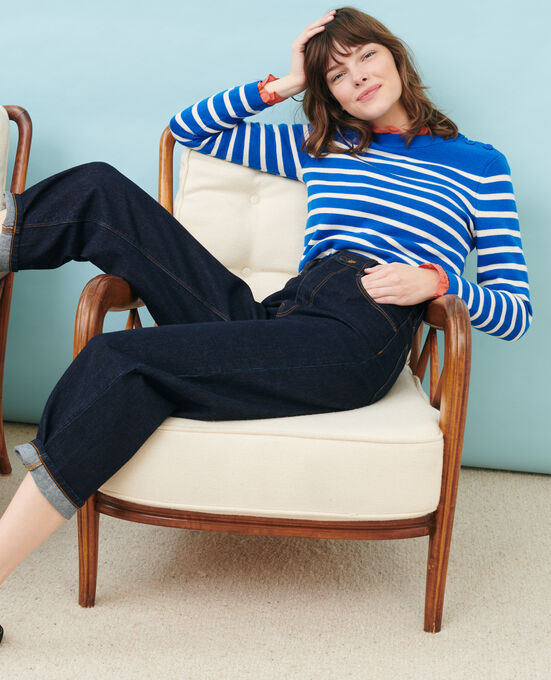 SYDONIE - BALLOON - Jeans amplios 7/8 talle alto DENIM RINSE