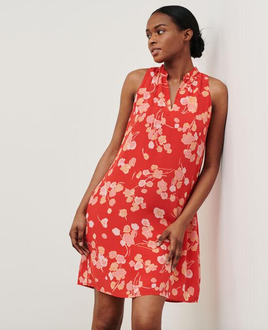 Vestido de seda 7300 PRINT RED