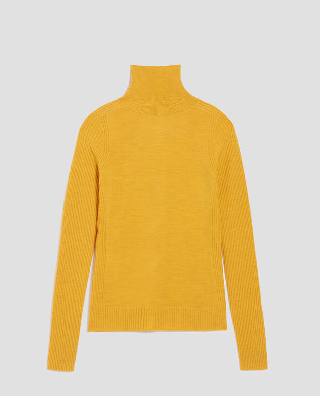 Jersey ajustado de lana merino I470 sunset yellow