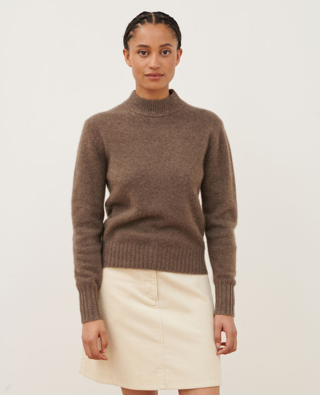 Jersey de cachemir con cuello alto