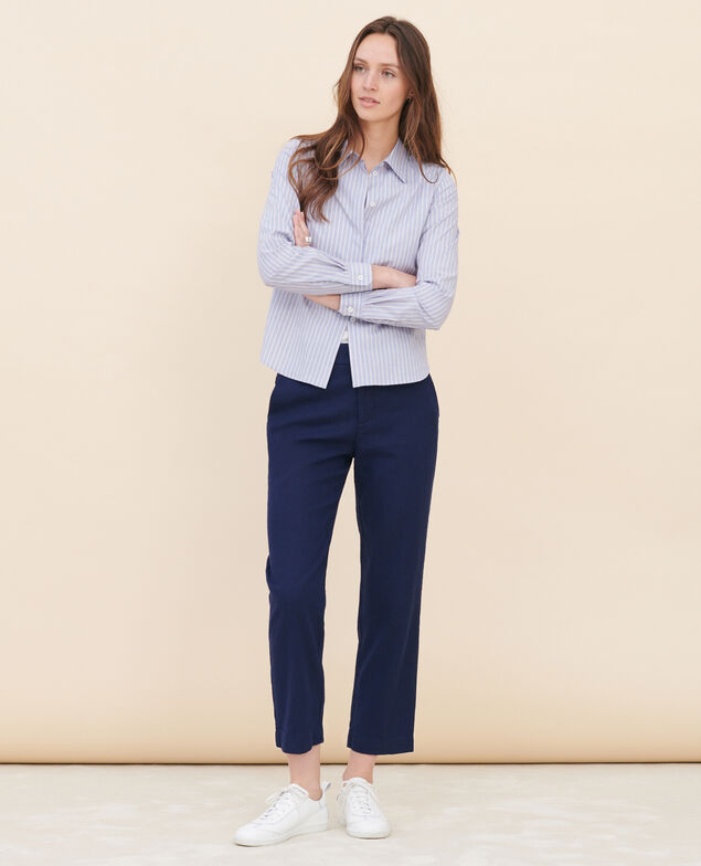 MARGUERITE - Pantalón cigarette Maritime blue