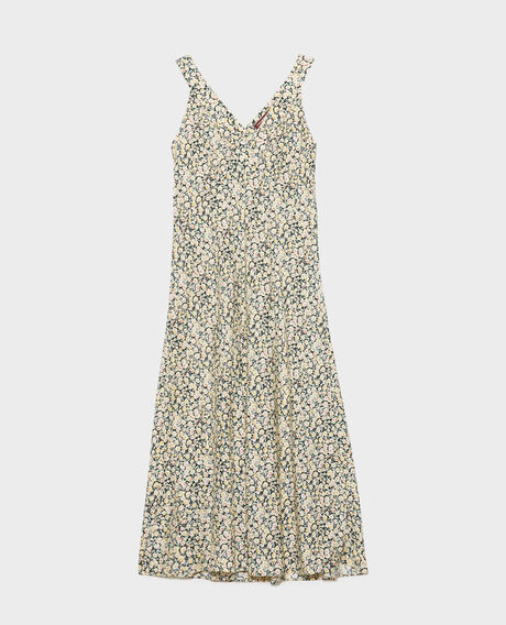 Vestido largo estampado 7302c 119 print yellow 2sdr197v09