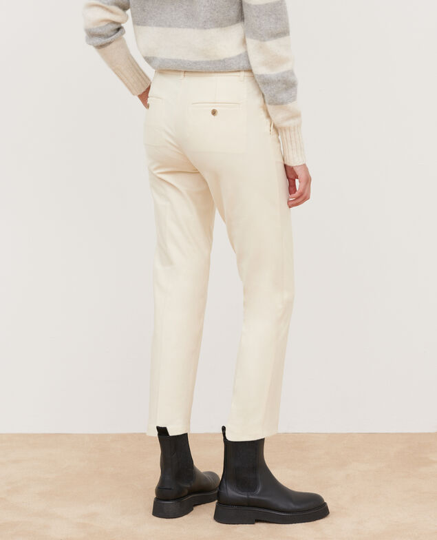 MARGUERITE - Pantalón cigarette 4142 ecru