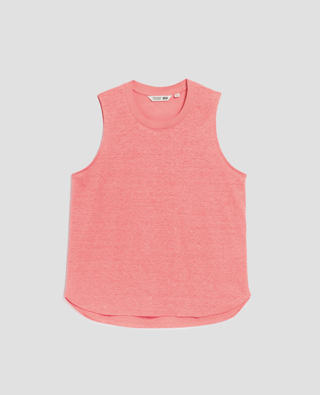 MARCELLE - Camiseta de lino sin mangas H101 silver pink