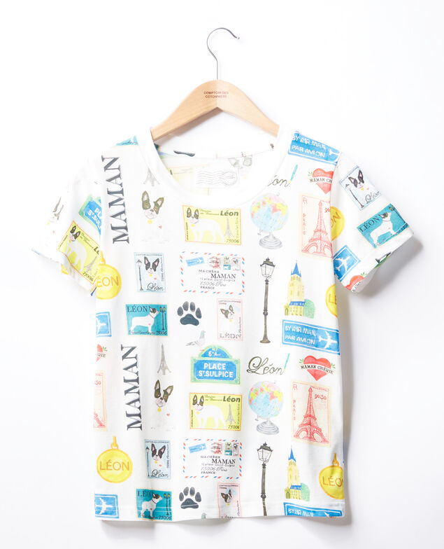 Camiseta Léon y París Off white