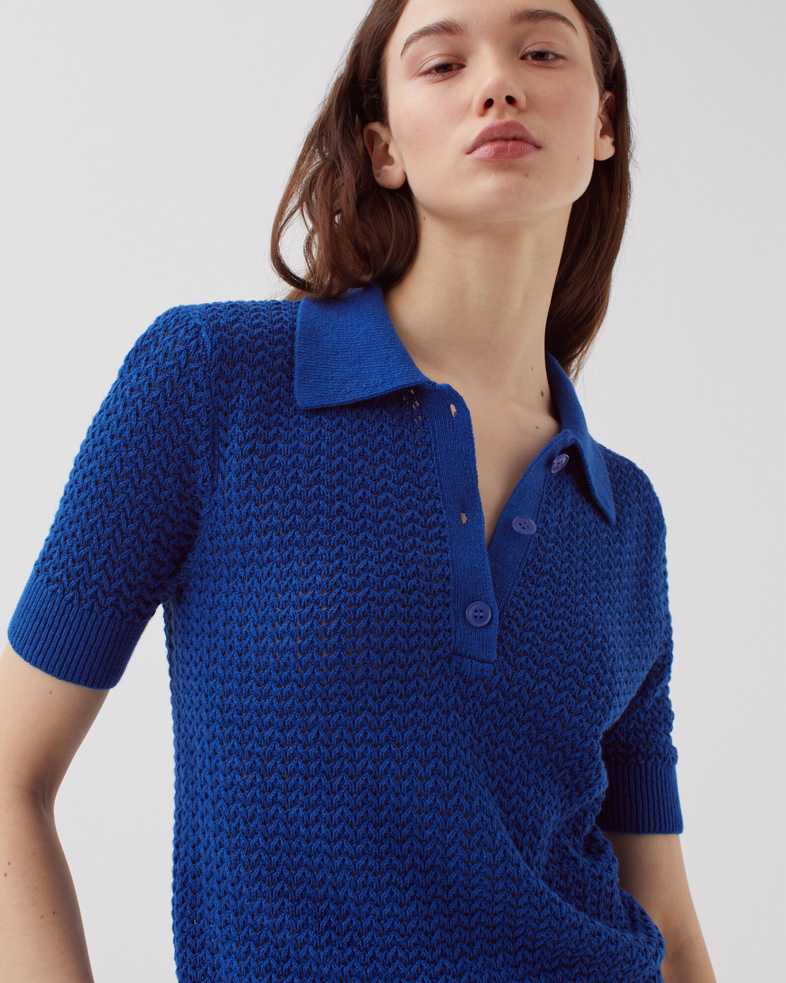 Jersey cuello top camisero mujer