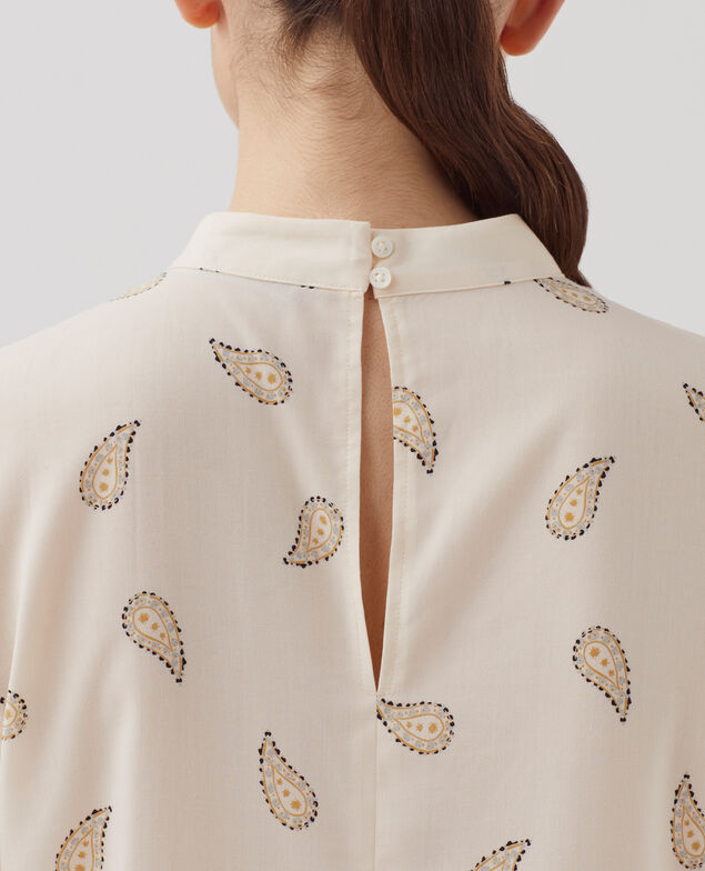 Blusa fluida sin mangas J492 ma paisley gold