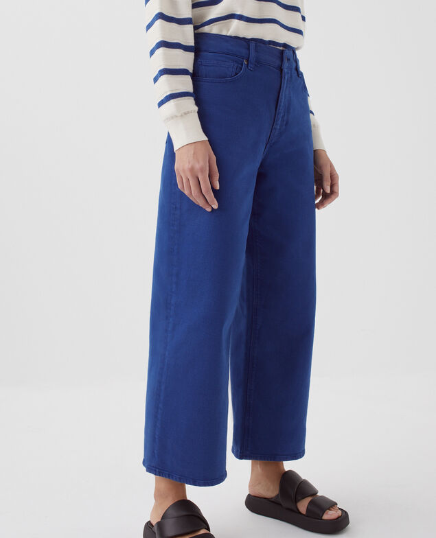 EMY - Jeans cropped wide leg H660 sodalite blue