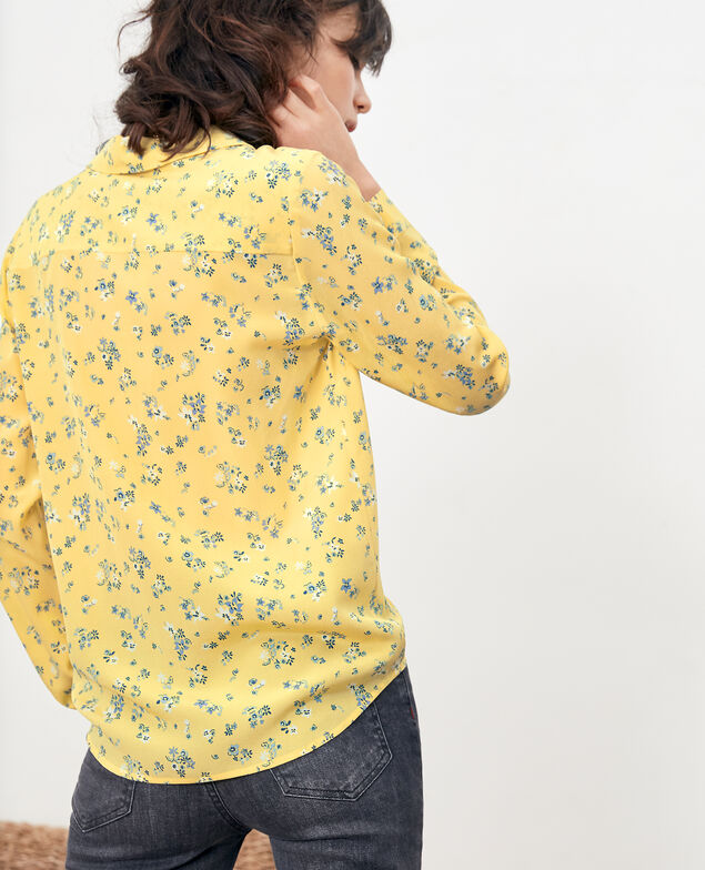 Camisa de seda estampada Lillybell lemon