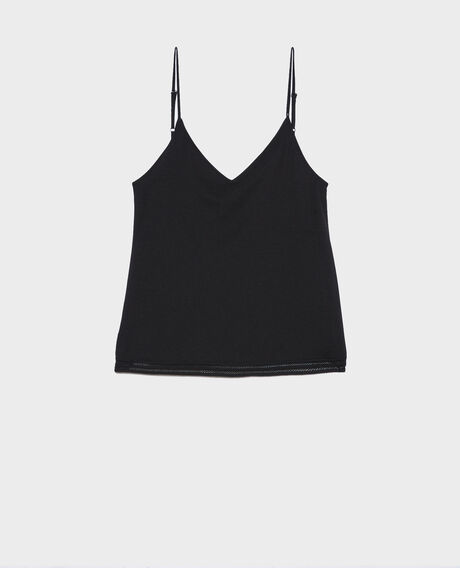 Camiseta de tirantes de algodón mezclado 09 black 2ste600c14