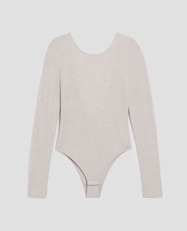 Body con espalda abierta I082 grey melange