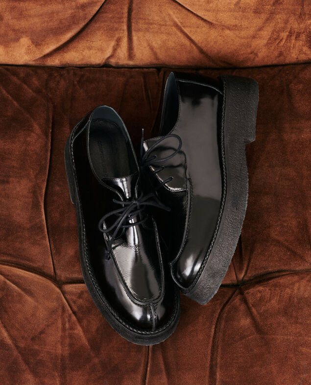 Zapatos Derby de cuero brillante 4216 black_beauty 2ws117
