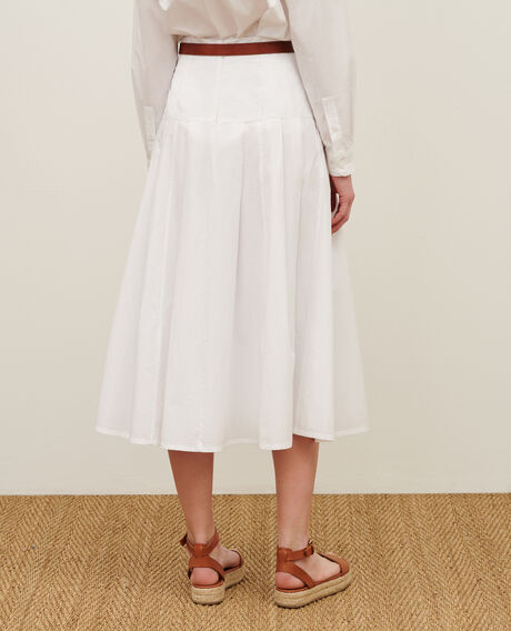 Falda larga de algodón 0007 white 3ssk042c12