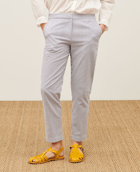 MARGUERITE - Pantalón cigarette Str navy Nyokeasy