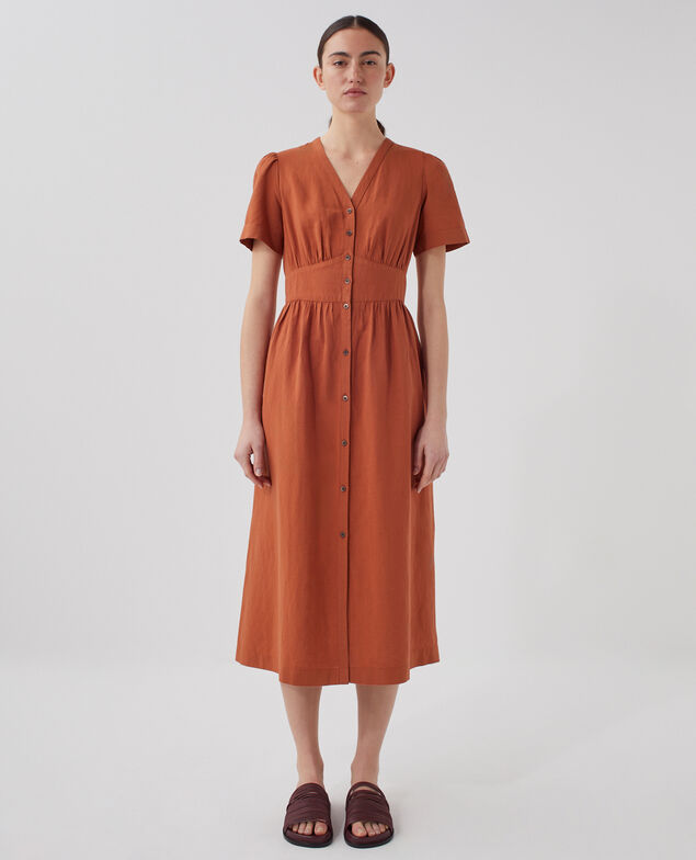Vestido midi U260 orange