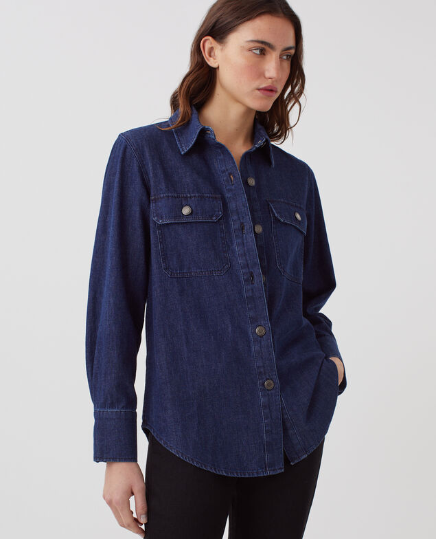 Camisa en denim de algodón H680 rinse
