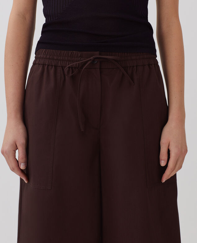YVONNE - Pantalón amplio J790 chocolate plum