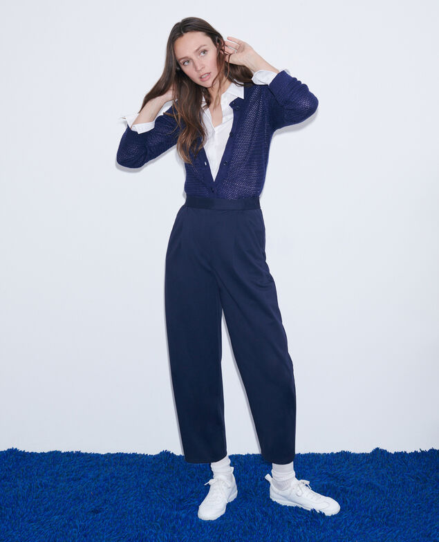 Pantalón de algodón mezclado 7012c 69 navy