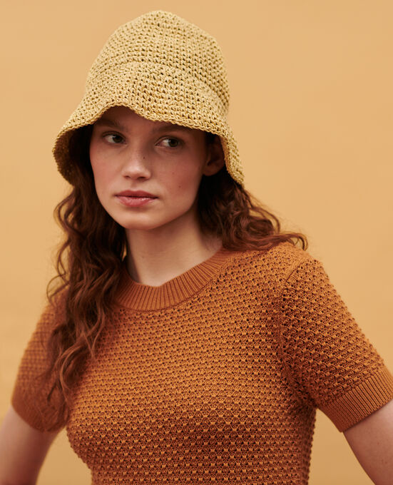 Jersey con manga corta de algodón 0320 ALMOND BROWN
