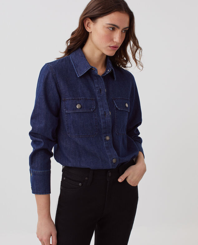 Camisa en denim de algodón H680 rinse