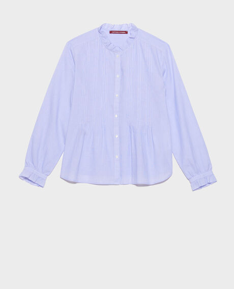 Camisa de algodón 0612 blue mini stripes 3ssh007c21