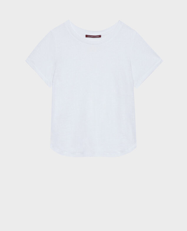 AMANDINE - Camiseta con cuello redondo de lino