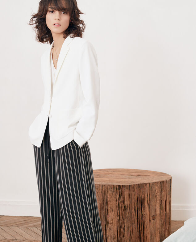 Chaqueta de crepé Blanc