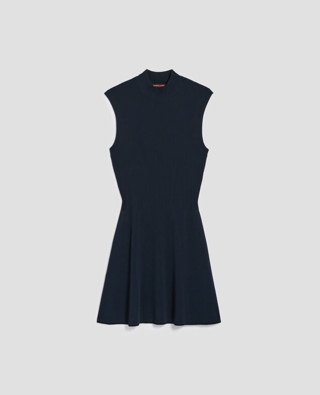 Vestido corto de punto J690 blueberry