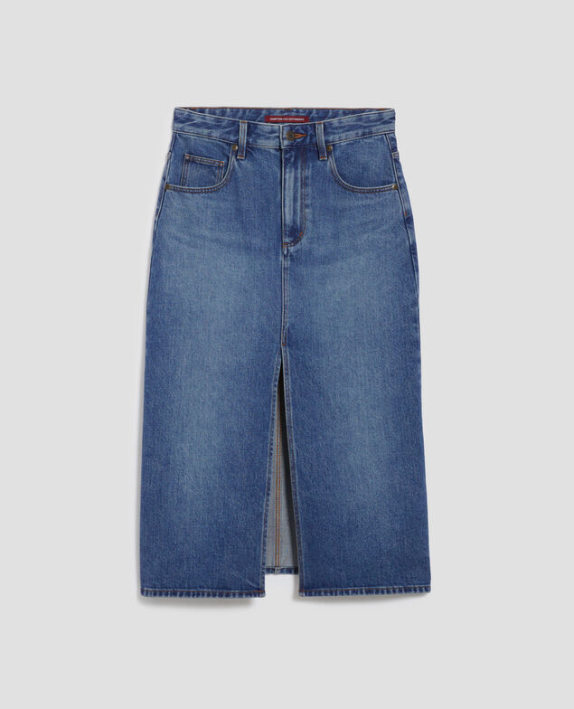 Falda midi en denim J650 vintage wash ss25