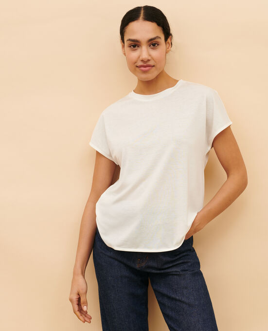 Camiseta amplia de algodón 4262 CLOUD DANCER