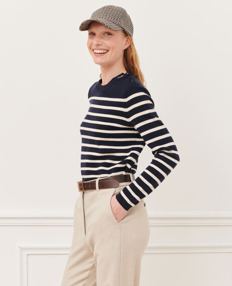 MADDY - Jersey marinero de lana merina Stp nv wht Liselle