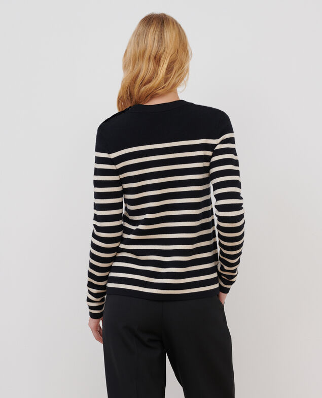 MADDY - Jersey marinero de lana merina 8824 09 black