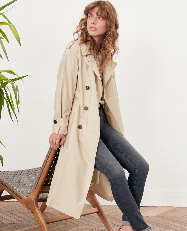 Trench corte amplio Tan