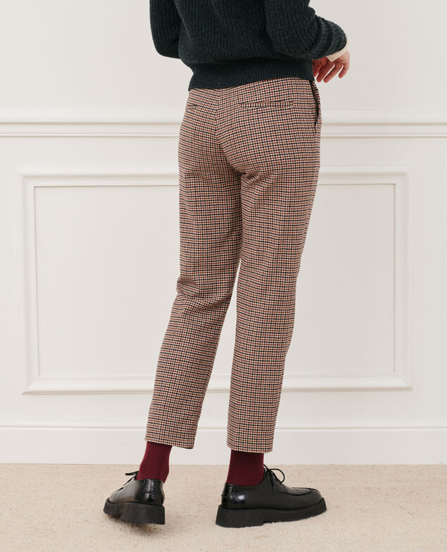 MARGUERITE - Pantalón cigarette 6042 check Popeille