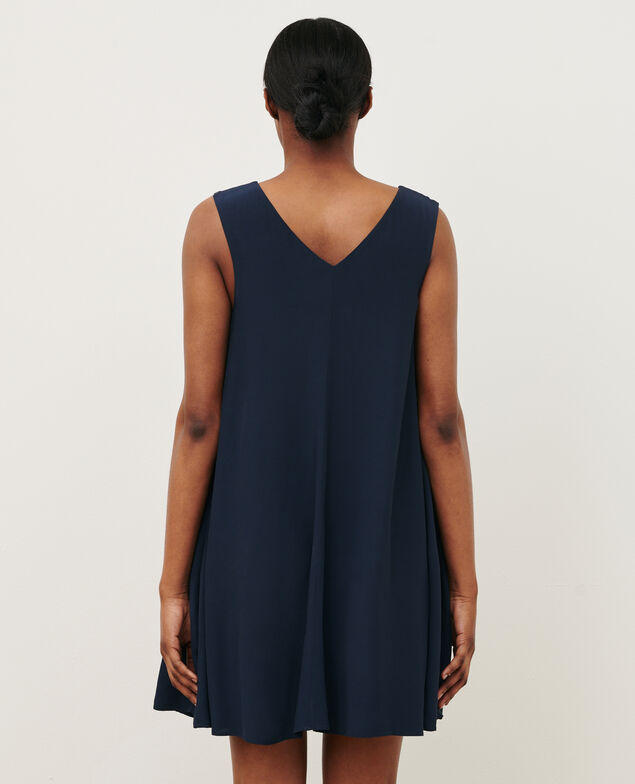 Vestido corto fluido 0693 navy