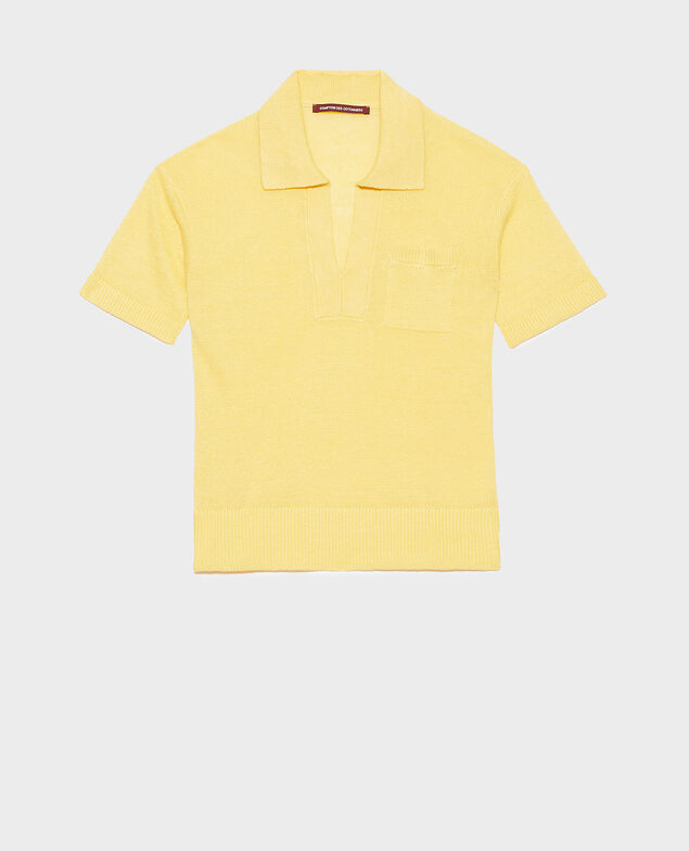 Polo ligero de lino Lemon drop