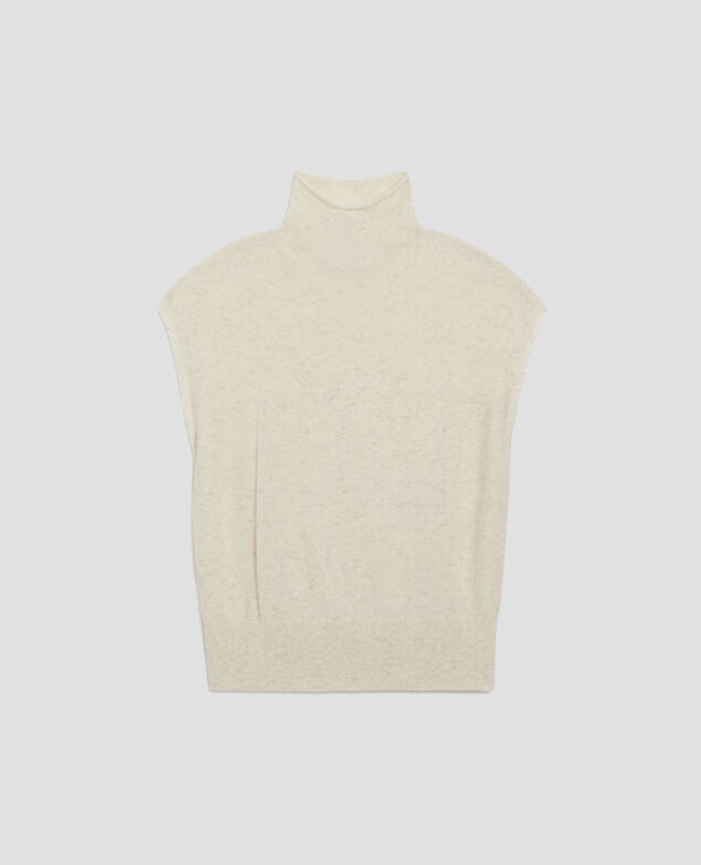 Jersey sin mangas de cachemira I011 lurpak ecru