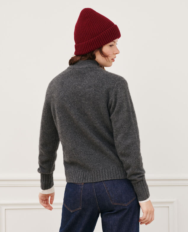 Jersey de cachemir con cuello alto 8835 05 gray
