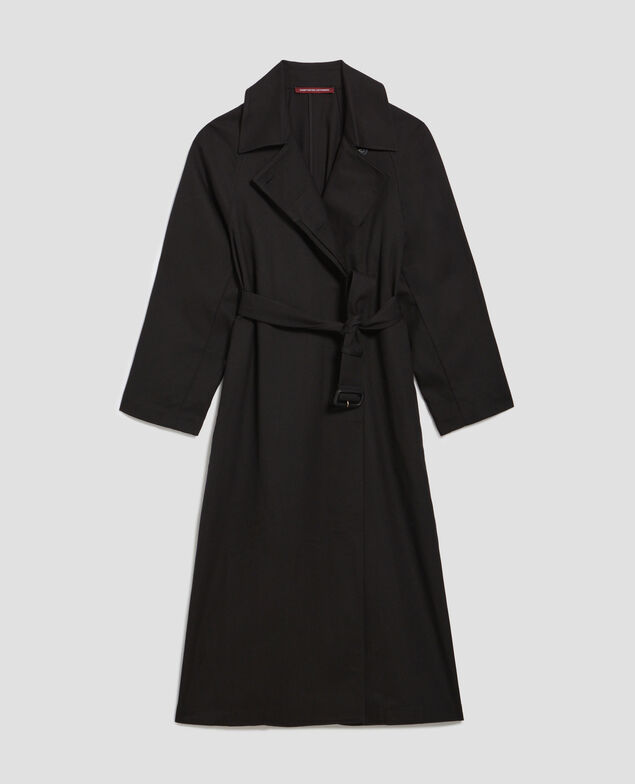 CATHERINE -Trench largo fluido H091 black beauty