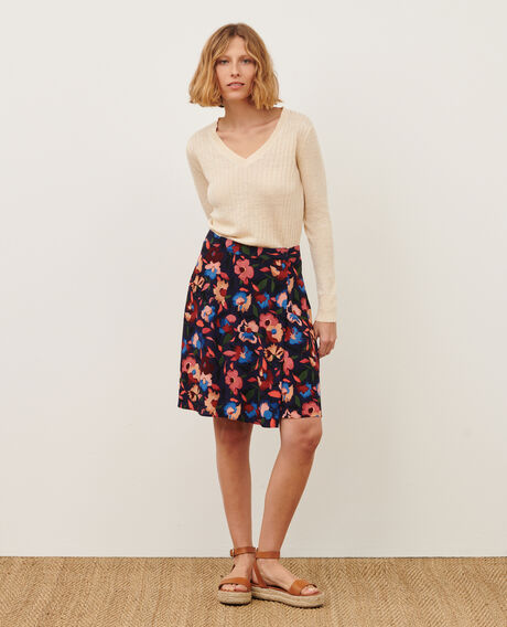 Falda corta estampada 8858 69 navy print 2wsk286v02