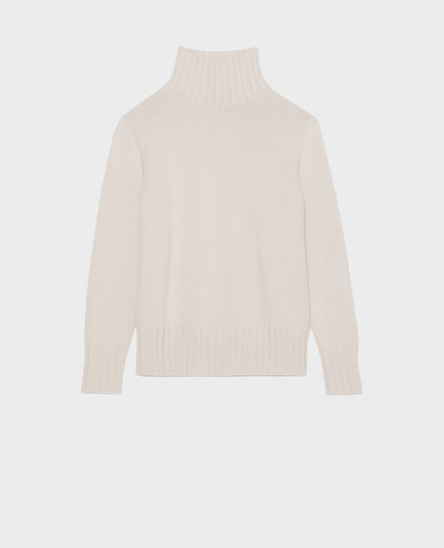 Jersey de lana virgen con cuello alto 6000c rainy day