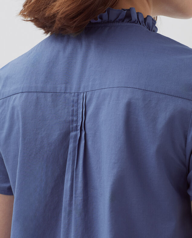 Blusa de manga corta I640 gray blue